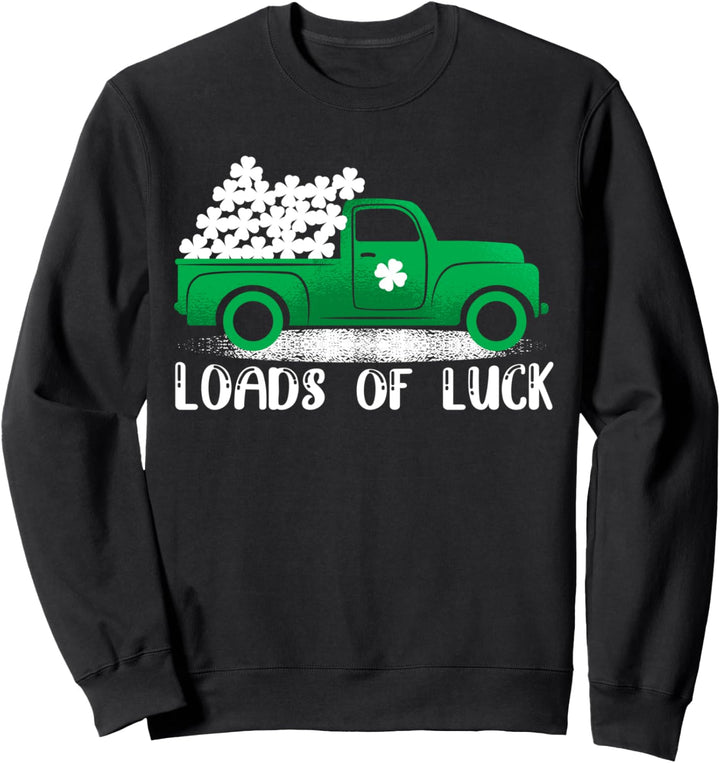 St. Patricks Day Jede Menge Glück Traktor Kleeblatt Shamrock Sweatshirt