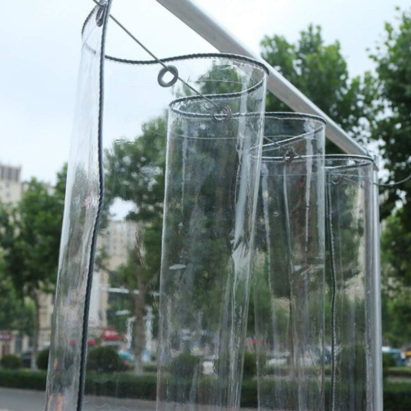 Abdeckplane Wasserdicht, Grosse Transparente Plane Abdeckung mit Ösen dicke, reissfeste Plane PVC Vo