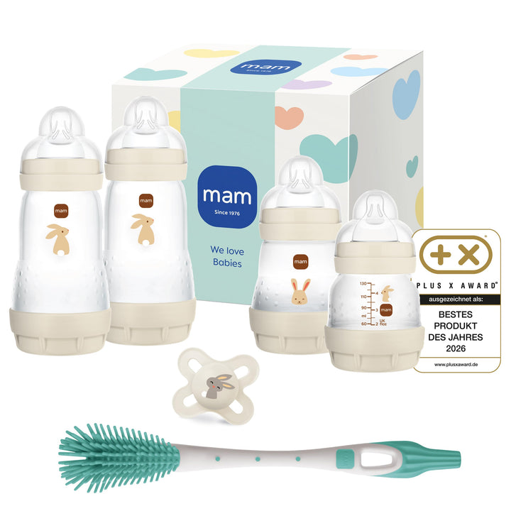 MAM Easy Start Anti-Colic Neugeborenen-Set | 0+ Mon | Babyflaschen-Set | 94% Akzeptanz & 96% Hebamme