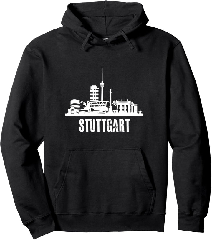 Stuttgart Stadt Silhouette und Skyline der Innenstadt Pullover Hoodie