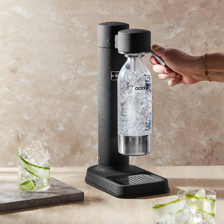 Aarke Carbonator 3 Wassersprudler mit Aarke Flasche, Mattschwarz, Mattschwarz