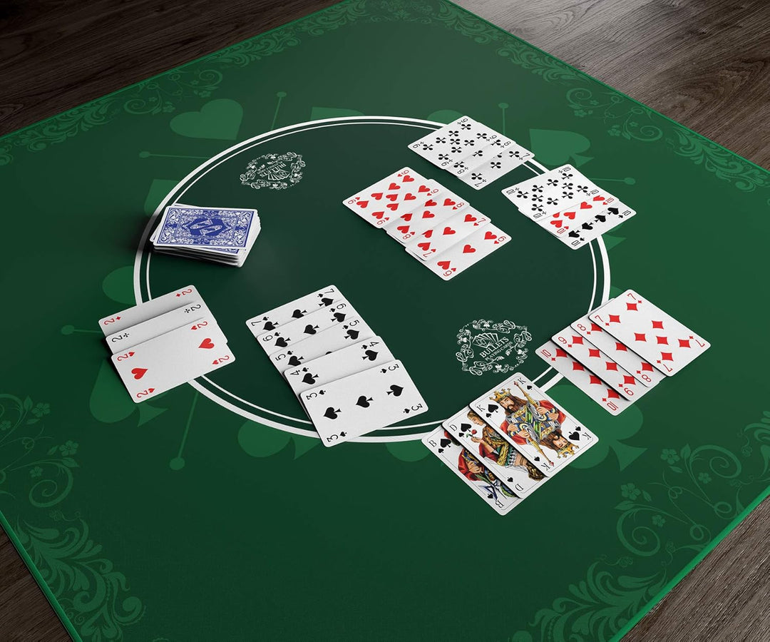 Bullets Playing Cards, Rommee Set, 2X Rommekartendeck in Kunstleder Etui mit Regelheft, Stift, Notiz