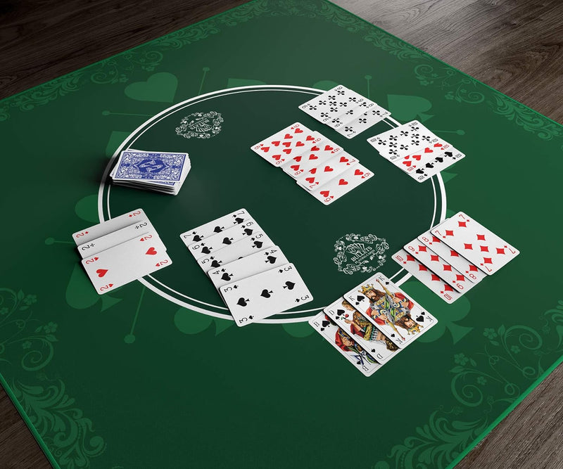 Bullets Playing Cards Universal Tischdecke für Kartenspiele, Brettspiele und Gesellschaftsspiele grü