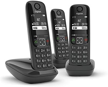 Gigaset AS690 TRIO - 3 Schnurlose DECT Telefone, schwarz
