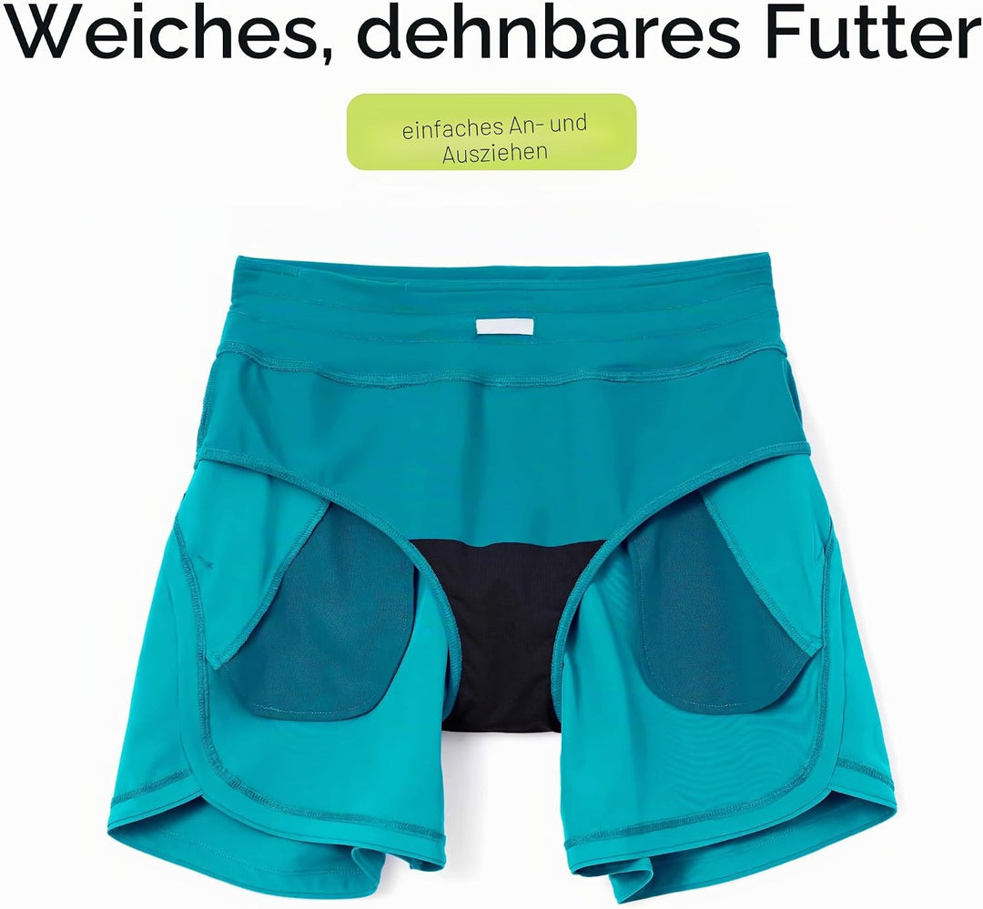WILLIT Badeshorts Damen Badehose Schwimmen Boardshorts Schnelltrocknend Sommer Bikini Shorts High Wa