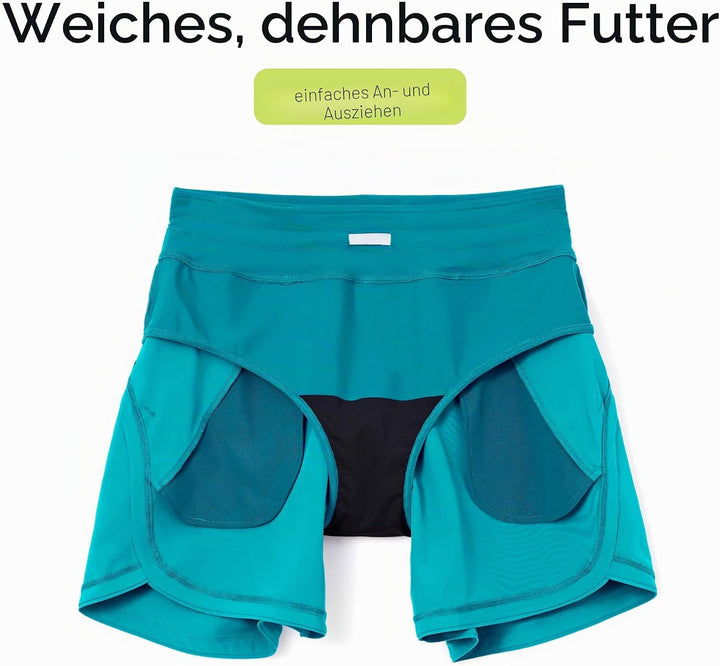 WILLIT Badeshorts Damen Badehose Schwimmen Boardshorts Schnelltrocknend Sommer Bikini Shorts High Wa