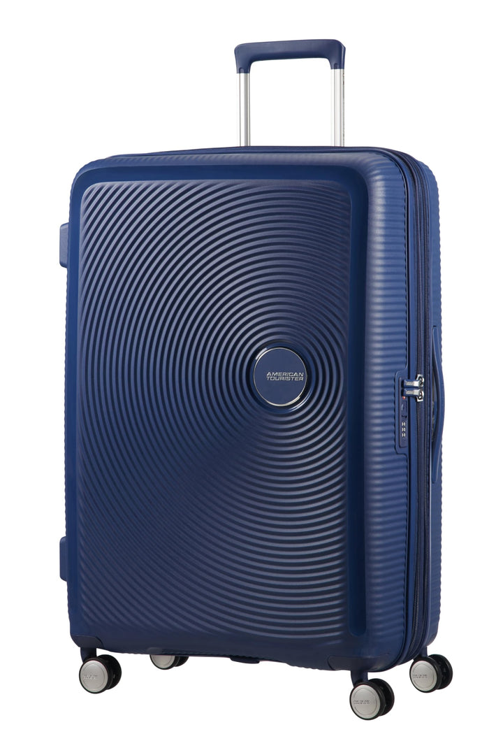 American Tourister Soundbox - Spinner L Erweiterbar Koffer, 77 cm, 110 L, Blau (Midnight Navy) Blau