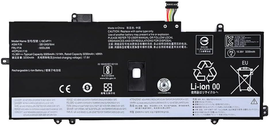 7XINbox 15.36V 3325mAh 51Wh L18C4P71 L18C4P72 L18L4P71 L18L4P72 L18M4P72 L18S4P72 Laptop Akku Ersatz