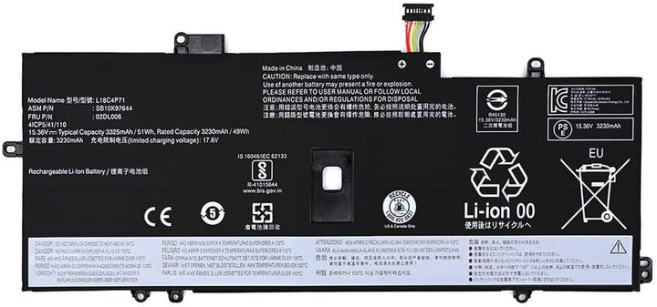 7XINbox 15.36V 3325mAh 51Wh L18C4P71 L18C4P72 L18L4P71 L18L4P72 L18M4P72 L18S4P72 Laptop Akku Ersatz