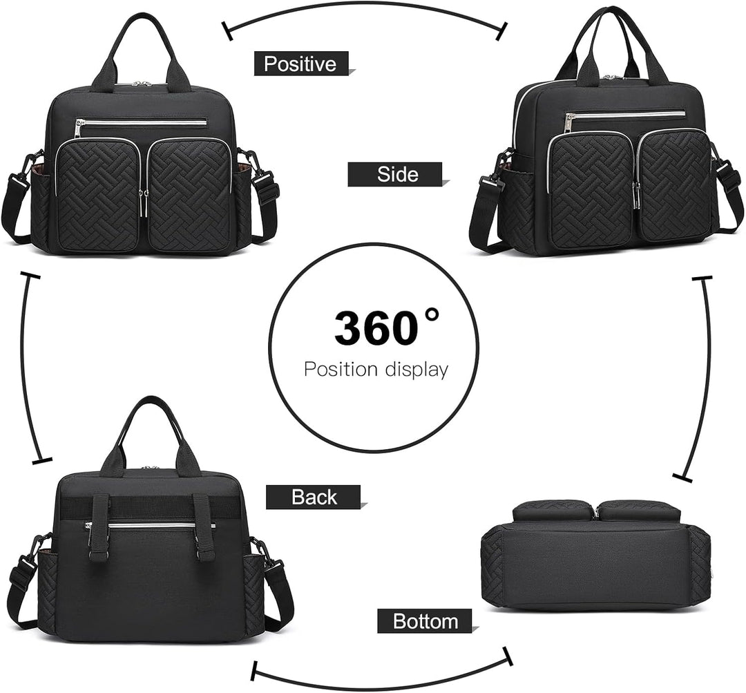 KONO Unisex Eq2248 Wickeltasche für Babys Schwarz, Schwarz