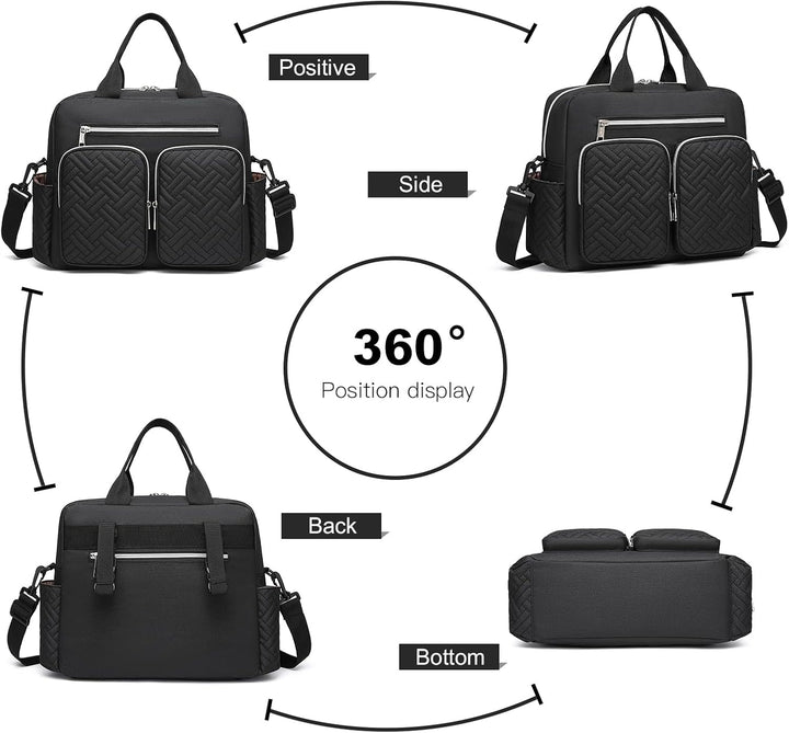 KONO Unisex Eq2248 Wickeltasche für Babys Schwarz, Schwarz