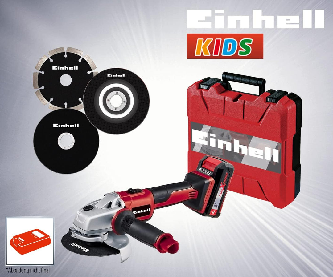 Happy People 41767 - Einhell Kids Power X-Change Axxio Akku Winkelschleifer inkl, Koffer| Kinder Spi