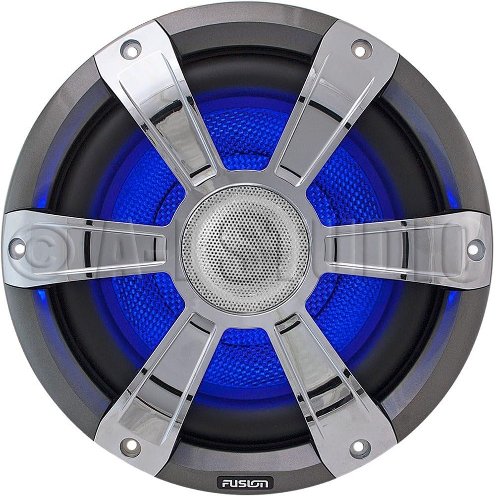 Fusion Marine Hochleistungslautsprecher mit LED-Beleuchtung, Chrom 6.5-Inch, 6.5-Inch