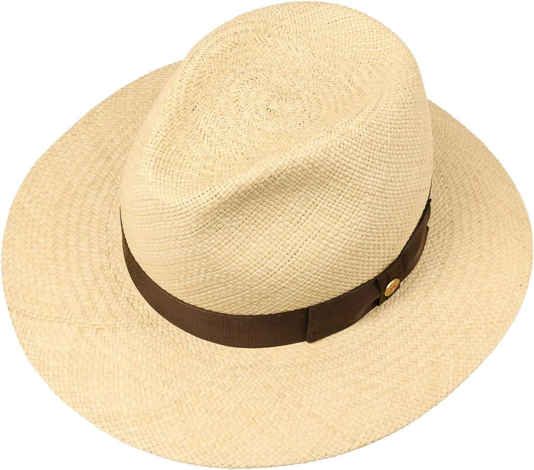 Mayser Brown Menton Panamahut Herren - Made in The EU UV-Schutz Sonnenhut Sun mit Ripsband Frühling-