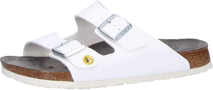 BIRKENSTOCK Arizona Birko-flor Esd Unisex Berufsschuh ARIZONA Antistatik Birko-Flor WEISS Gr. 35 - s