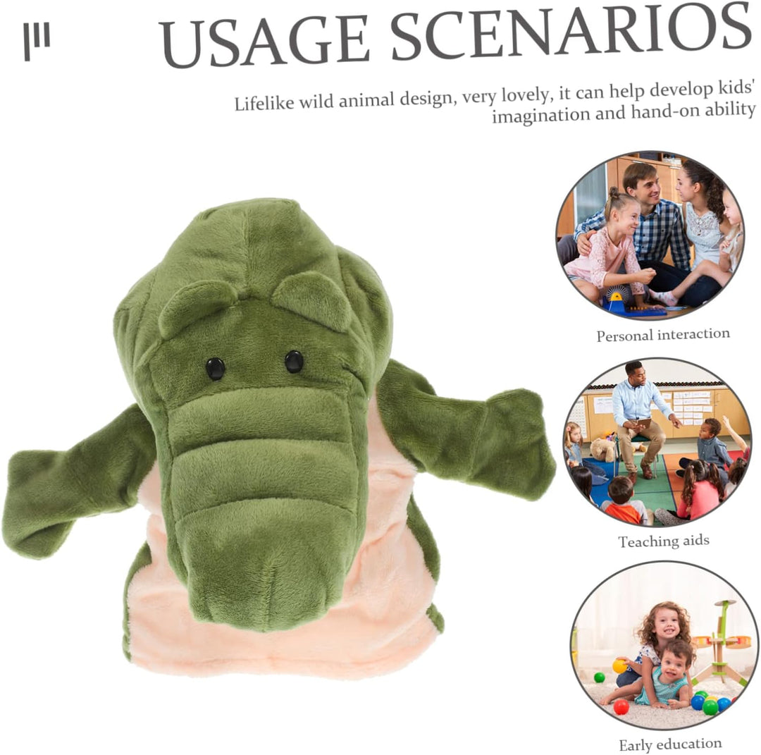 SUPVOX Krokodil Handpuppe mit Offenem Mund Interaktives Pädagogisches Tier Handspielzeug für Fördert