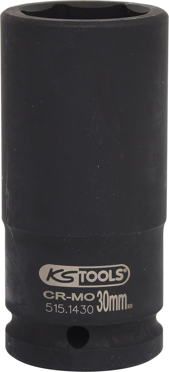 KS Tools 515.1430 3/4" Sechskant-Kraft-Stecknuss, lang, 30mm 30 mm, 30 mm