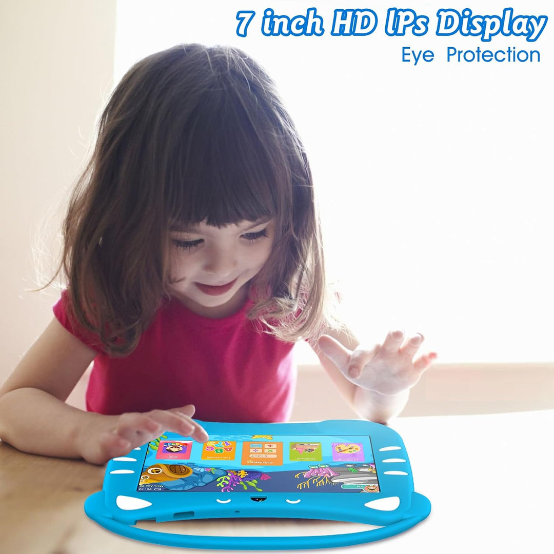 VESWWE Kinder Tablet 7 Zoll Android Tablet für Kinder mit WiFi Bluetooth 32GB ROM kindgerechte Hülle