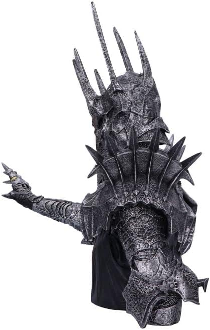 Nemesis Now Offizielles Lizenzprodukt Herr der Ringe, Sauron-Büste, Silber, 39 cm