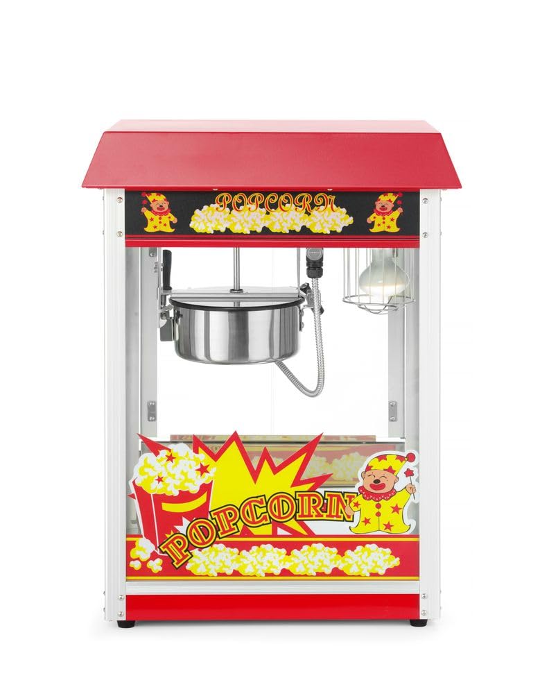 HENDI Popcorn-Maschine, Popcornmaschine, Popcorn Maker, mit Krümelschublade, 230V, 1500W, 560x420x(H