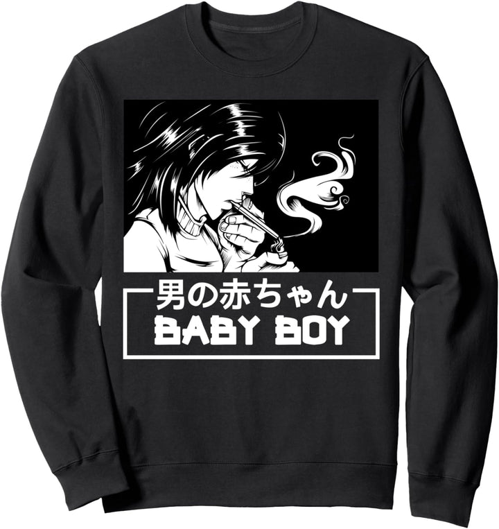 Baby Boy Aesthetic Vaporwave Anime Japan Kawaii Manga Sweatshirt