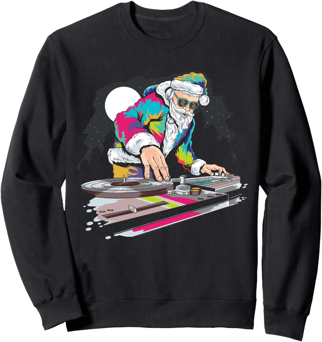 I'm with the DJ EDM Music Santa Claus Old School DJ Kostüm Sweatshirt