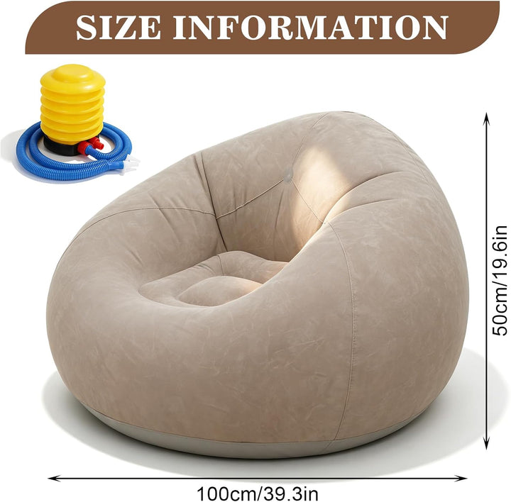 Aufblasbarer Sitzsack, 105 * 105 * 60cm Aufblasbares Sofa & Sessel, Aufblasbare r Sessel, Luft Stran