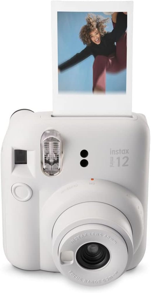 Fujifilm Instax Kamera Mini 12 weisser Ton mit 10 Folien