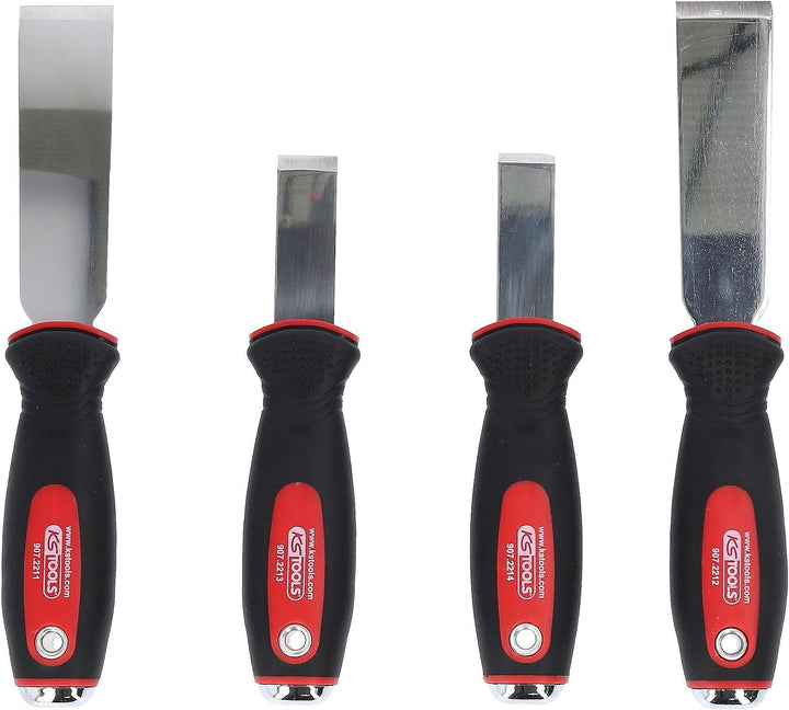 KS Tools 907.2210 EDELSTAHL Schabmeissel-Satz, 4-tlg.