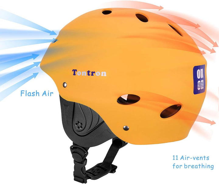 Tontron Wakeboard Kajak Kitesurf Wassersport Helm Matte Gelb M, Matte Gelb M