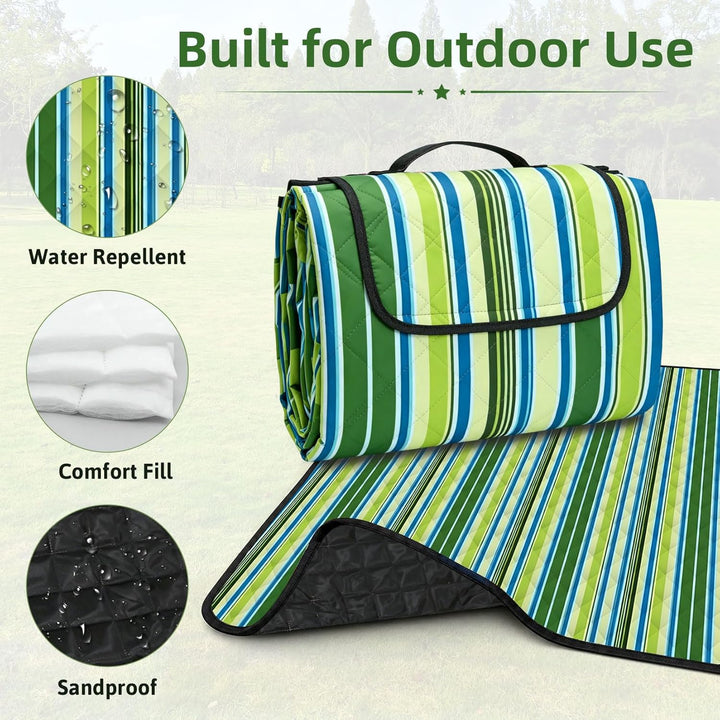 200x200 cm Picknickdecke Wasserdicht 210D Oxford Grosse Picknickbedarf Tragbare Picknickdecken Wasch