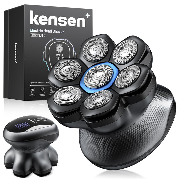 Glatzen Rasierer Herren, kensen Kopfrasierer Glatze 7D Bold Shaver Magnetische Head Shaver Trocken U