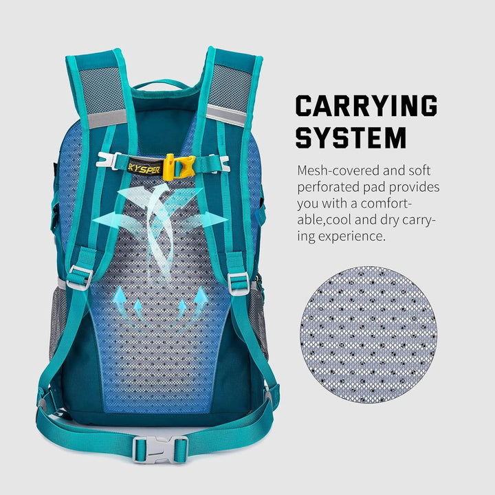 SKYSPER LANTC 20 Leicht Wanderrucksack 20L Klein Rucksack mit Rückenbelüftung Trekkingrucksack aus a