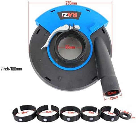 Raizi 180 mm Universal Absaughaube für Winkelschleifer Staubschutz für Handwinkelschleifer 180 mm Ab