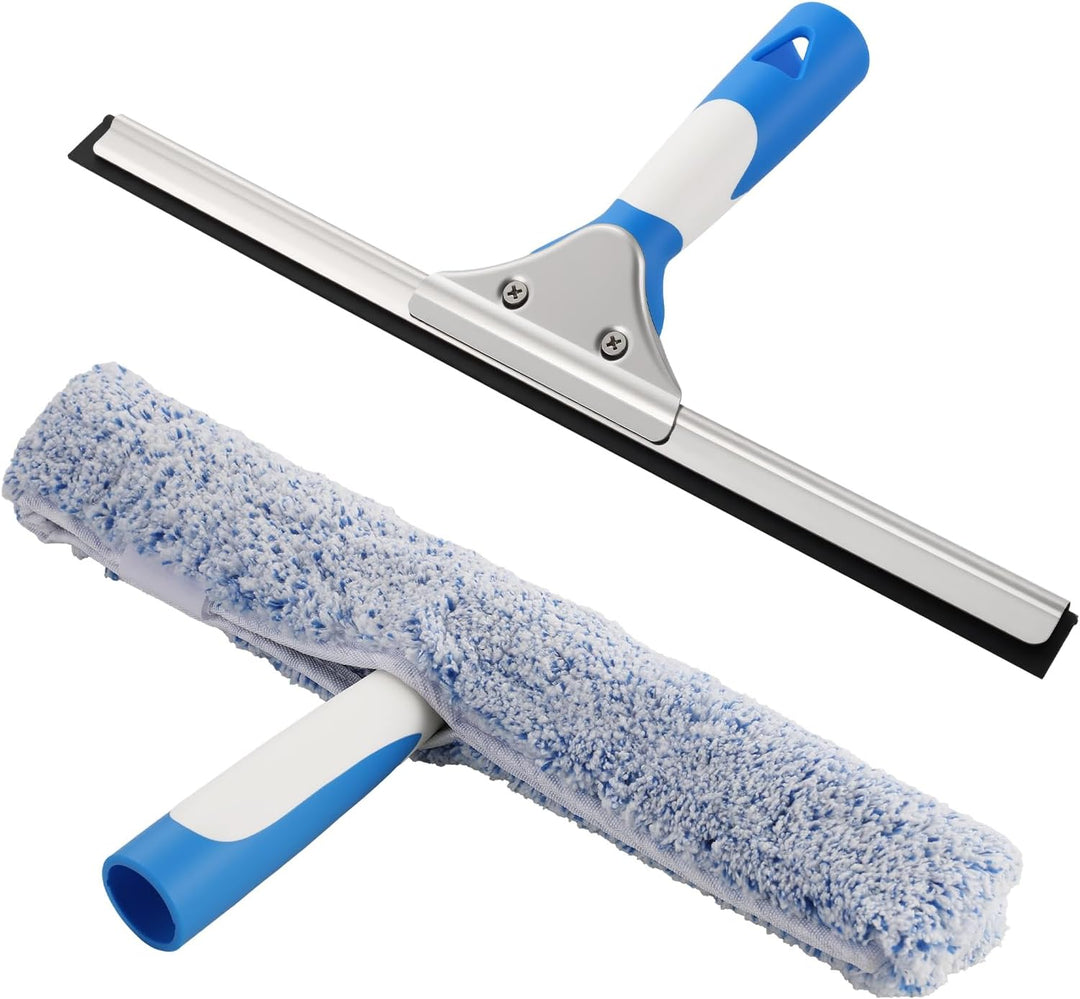 Mitclear Fensterreiniger Set, Profi Fensterputzer mit Eimer 12L, Fensterwischer 35CM, Fenster Einwas