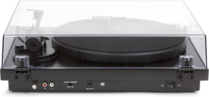 DynaVox HiFi-Plattenspieler PS-320 BT, manueller Schallplattenspieler mit Riemenantrieb, Bluetooth-S