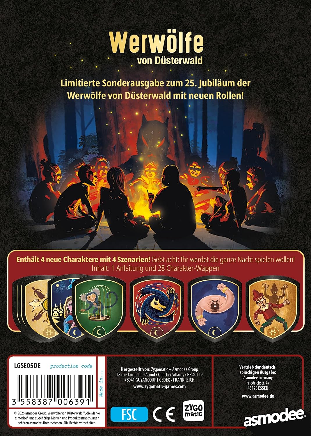 Asmodee, Werwölfe von Düsterwald: 25 Jahre Special Edition, Deutsch