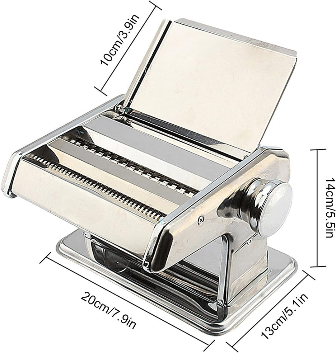 Nudelmaschine Manuell mit Handkurbel zum Auswerfen von frischer Nudelmaschine im Haus aus Edelstahl