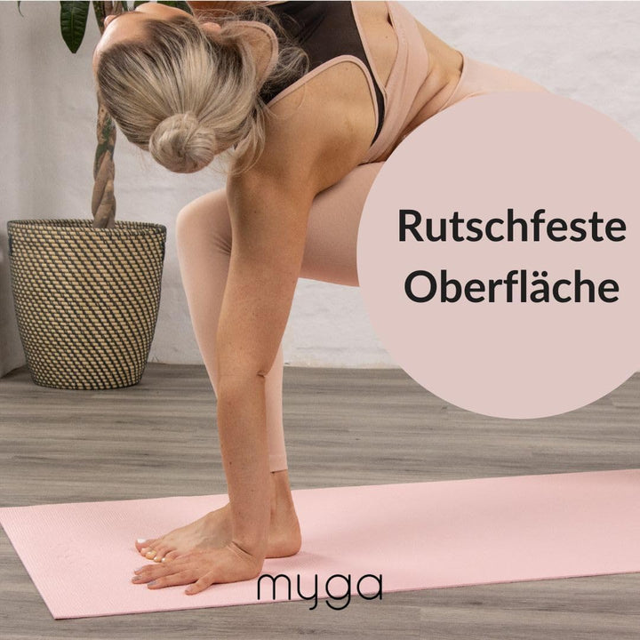Myga Yoga-Starter-Set – Yogamatte, Yoga-Blöck Ziegel &amp; Metall D-Ring Yoga-Gurt – Starter Kit für Anf
