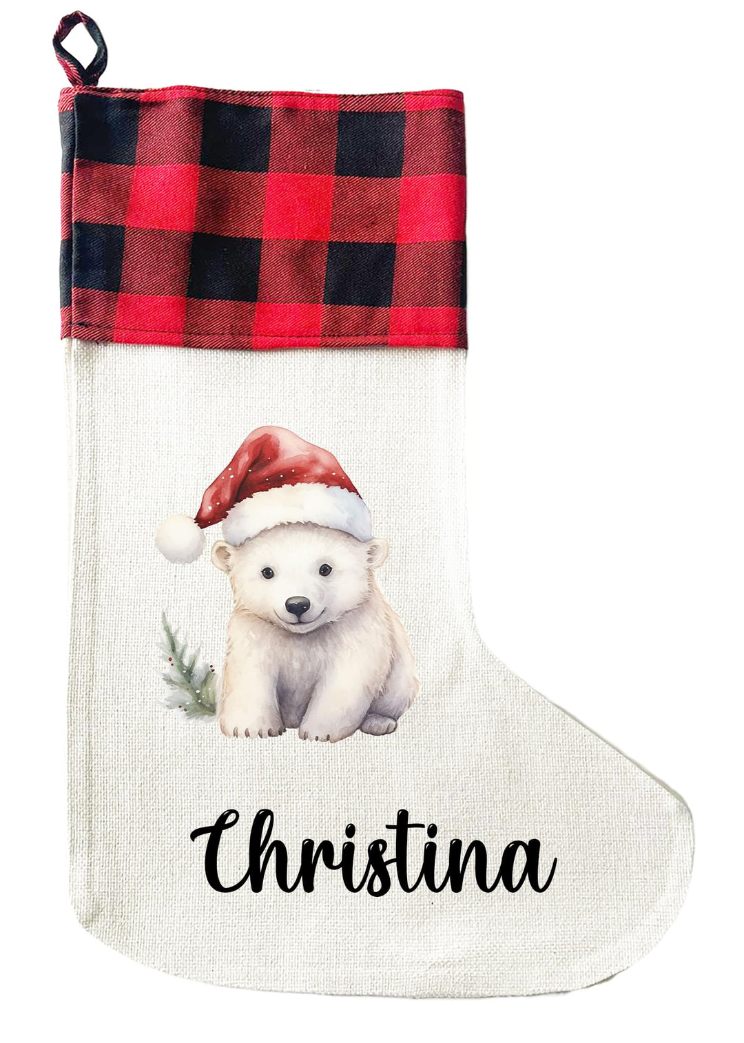 LIEBTASTISCH - Personalisierte Weihnachtssocken mit Tieren - 40cm x 30cm - Weihnachtsstrumpf zum Nik