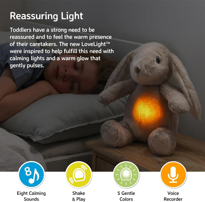 Cloud.b LoveLight™ Buddies - Billy der Hase | Beruhigende Klänge | Sprachaufnahme | Shake & Play | S