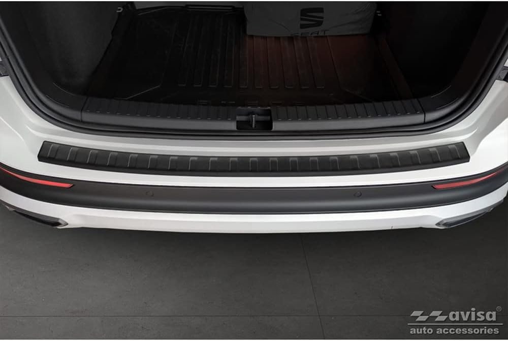 Avisa Matt-Schwarz Edelstahl Heckstossstangenschutz kompatibel mit Seat Ateca 2016-2020 & FL 2020- '
