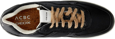 Geox Herren U Warrens A Sneakers 42 EU Schwarz, 42 EU Schwarz