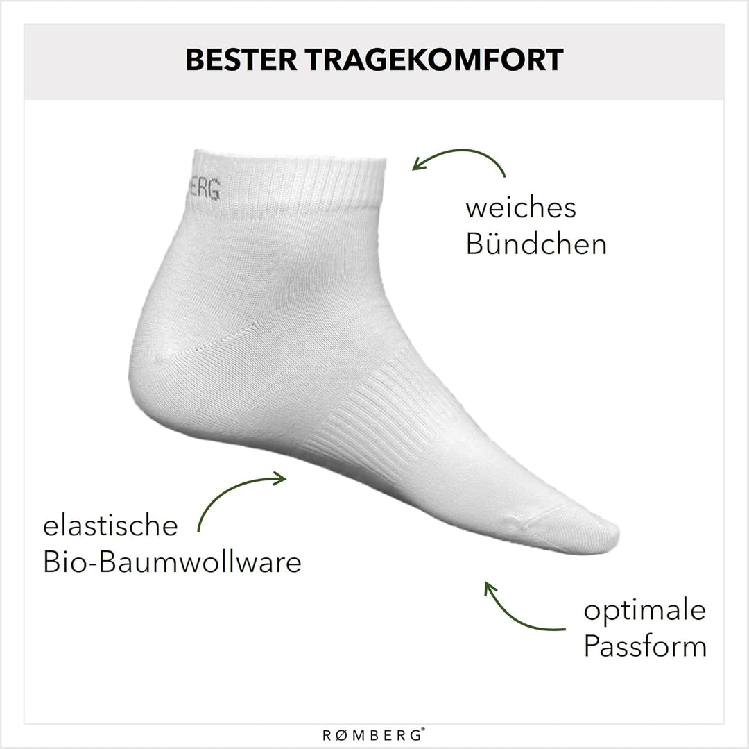 Romberg Unisex Ankle Socks, 6er Pack 35-38 Weiss, 35-38 Weiß