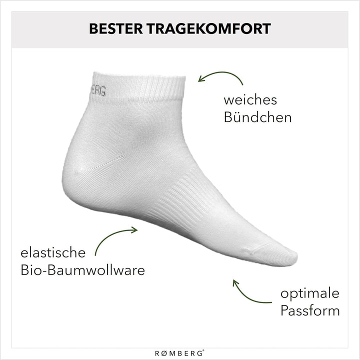 Romberg Unisex Ankle Socks, 6er Pack 35-38 Weiss, 35-38 Weiß