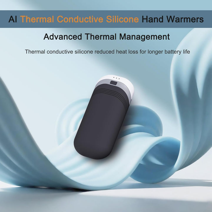 Jialine Hand Warmers Rechargeable,Thermally Conductive Silicone Hand Warmers for 360° Double-Sided H