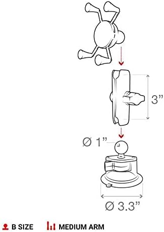 Ram-Mount RAP-B-166-UN7U Halterung für Personal Communication Universal Schwarz Passive Halterung