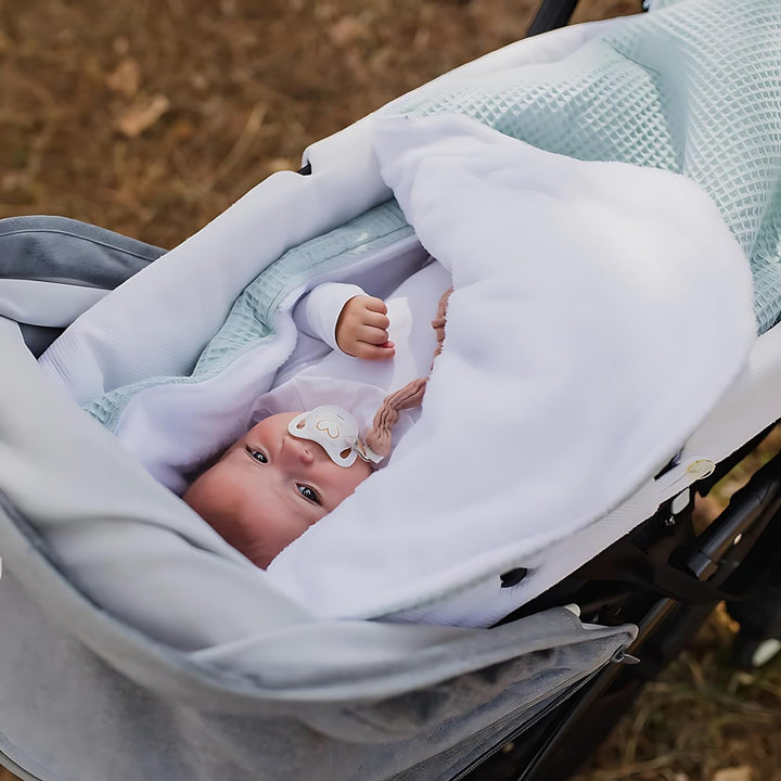 MIMUSELINA Kinderwagensack Winter - Kinderwagen Decke Winter für Neugeborene - Kinderwagendecke Baby