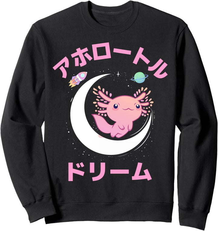 Axolotl Anime Japan Kawaii Pastel Goth Ästhetik Nu Goth Sweatshirt
