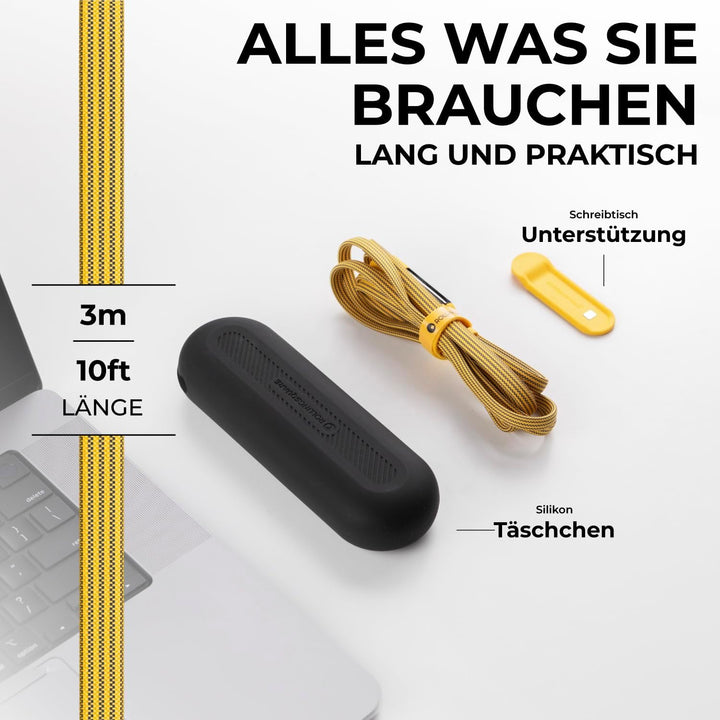 Rolling Square inCharge XL 300 cm - USB-C-Kabel, Universal-Smartphone-Kabel, Geschenk für Männer, 6-
